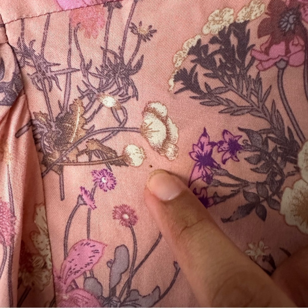 Bohemian Floral Midi Tassle Dress in Pink Size M - Picture 5 of 11